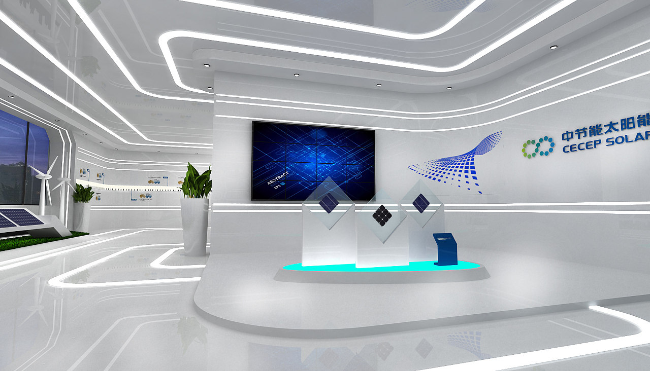 中節(jié)太陽能 展廳裝修設(shè)計(圖2)