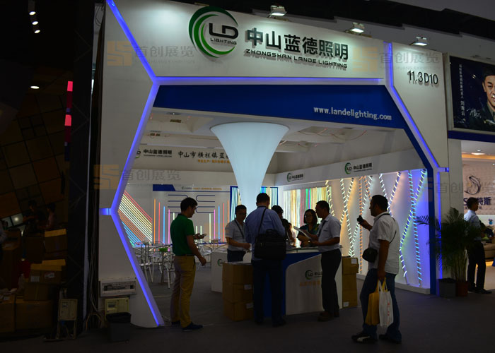藍(lán)德電子 光電照明展臺裝修(圖1)